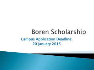 Boren Scholarship Presentation
