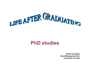 PhD scholarships presentations