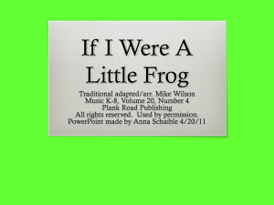 If I Were A Little Frog - Bulletin Boards for the Music Classroom