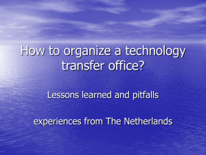 How to organize a technology transfer office?