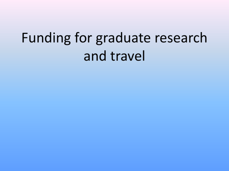 research travel funding