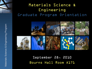 Ph.D. Program - Materials Science and Engineering
