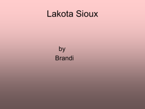 The Lakota Sioux environment
