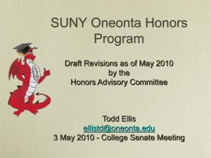 SUNY Oneonta Honors Program