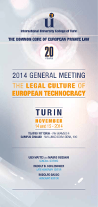2014 general meeting - The Common Core of European Private Law