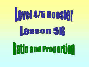 Lesson 5. Ratio and Proportion