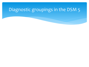 Changes in Specific Diagnoses from DSM IV to 5