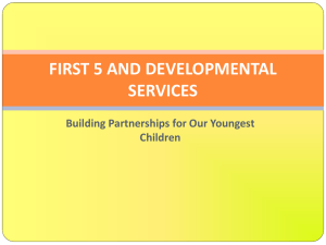 First 5 and Developmental Services