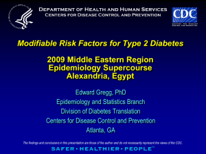 Modifiable Risk Factors for Type 2 Diabetes
