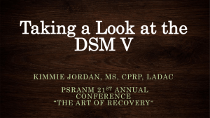 Taking a look at the DSM V