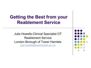 Getting the Best from your Reablement Service