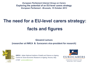 the need for a EU carers strategy - facts and figures