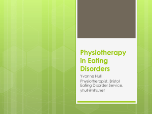 Physiotherapy in Eating Disorders
