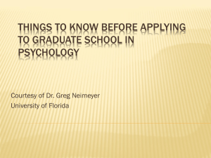 Things to know before applying to graduate school in Psychology