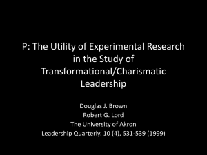 The Utility of Experimental Research in the Study of