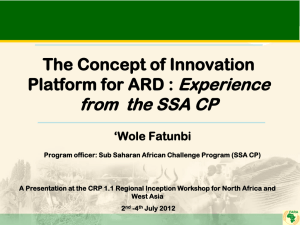 The Concept of Innovation Platform for ARD