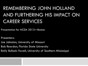 Remembering_john_holland - The Career Center