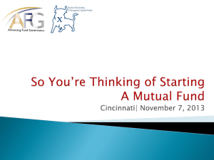 So You`re Thinking of Starting a Mutual Fund