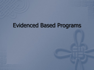 Evidenced Based Programs