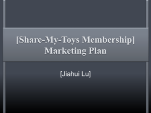 [Share-My-Toys Membership] Marketing Plan