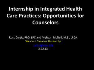 Internship in Integrated Care - Powerpoint Presentation