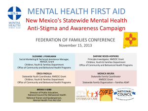 mental health first aid - National Federation of Families for Children`s