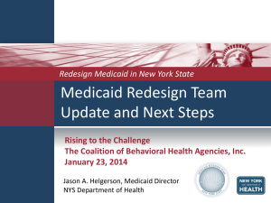 Presentation - The Coalition of Behavioral Health Agencies, Inc.