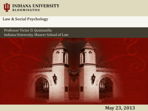 Presentation: Law & Social Psychology