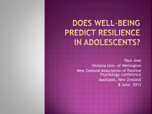 Does well-being predict resilience over time in adolescents?