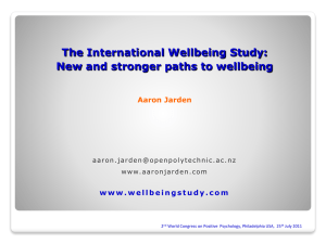 Global Report on Wellbeing