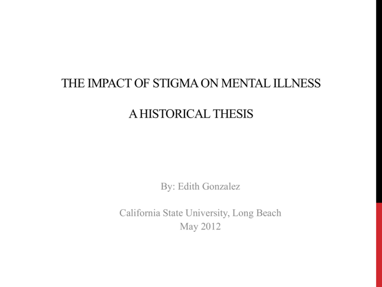 thesis statement for stigma of mental illness
