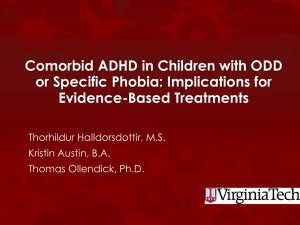Comorbid ADHD in Children with ODD or Specific Phobia