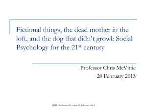 Social Psychology for the 21st century