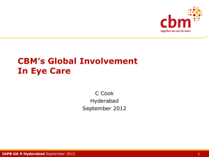 CBM`s Global Involvement In Eye Care