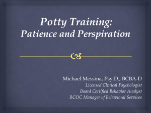 Potty Training – Patience & Perspiration