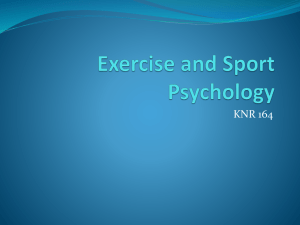 Exercise and Sport Psychology
