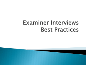 Examiner Interviews * Best Practices