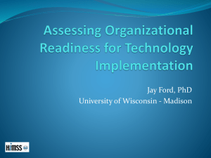 Assessing Organizational Readiness for Technology