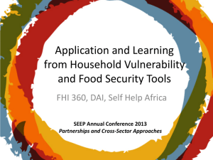 Application and Learning from Household Vulnerability and
