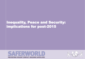 Inequality, Peace and Security: implications for post