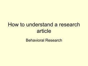 How to use a research article