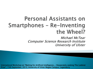 Personal Assistants on Smartphones * Re