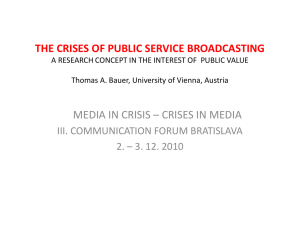 the crises of public service broadcasting