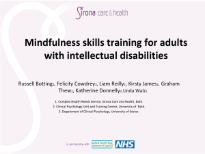 Mindfulness skills training for adults with intellectual disabilities