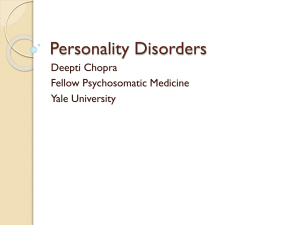 Personality Disorders - HIV Training Track