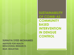 sustainability of combi as community based intervention