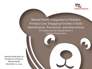 Mental Health Integration in Pediatric Primary Care