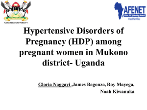 hypertensive disorders in pregnancy among pregnant women in
