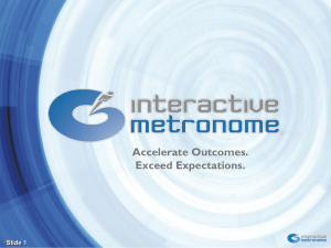 Interactive Metronome training