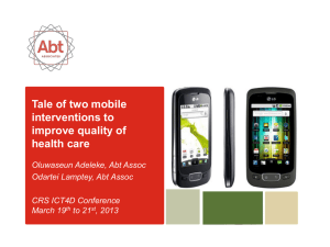 Using Smartphone Technology to Improve Quality of Health Care